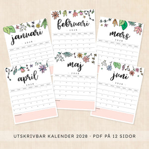 kalender 2028 att skriva ut