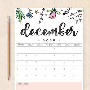 kalender 2028 att skriva ut