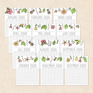 kalender 2028 att skriva ut