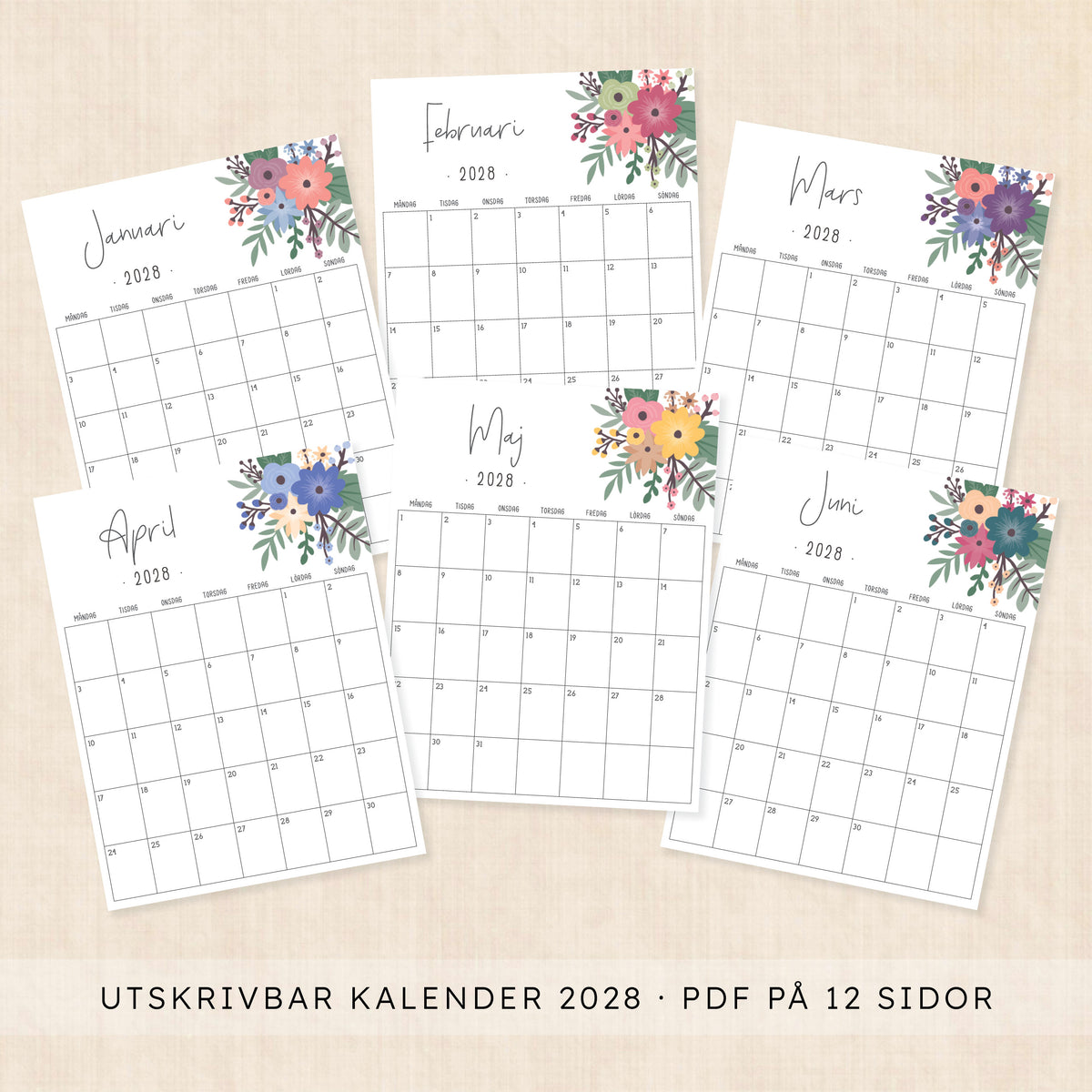 kalender 2028 att skriva ut