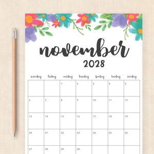kalender 2028 att skriva ut