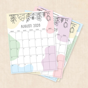 kalender 2028 att skriva ut
