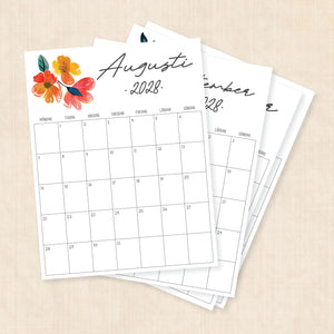 kalender 2028 att skriva ut