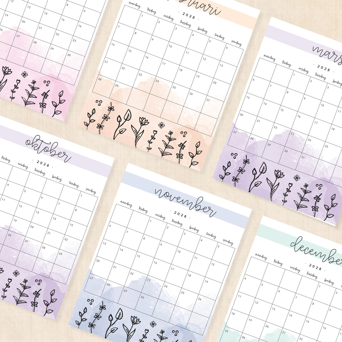 kalender 2028 att skriva ut