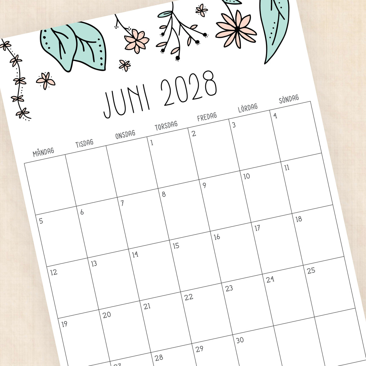 kalender 2028 att skriva ut