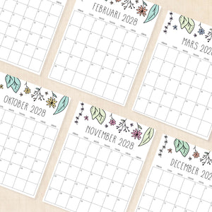 kalender 2028 att skriva ut