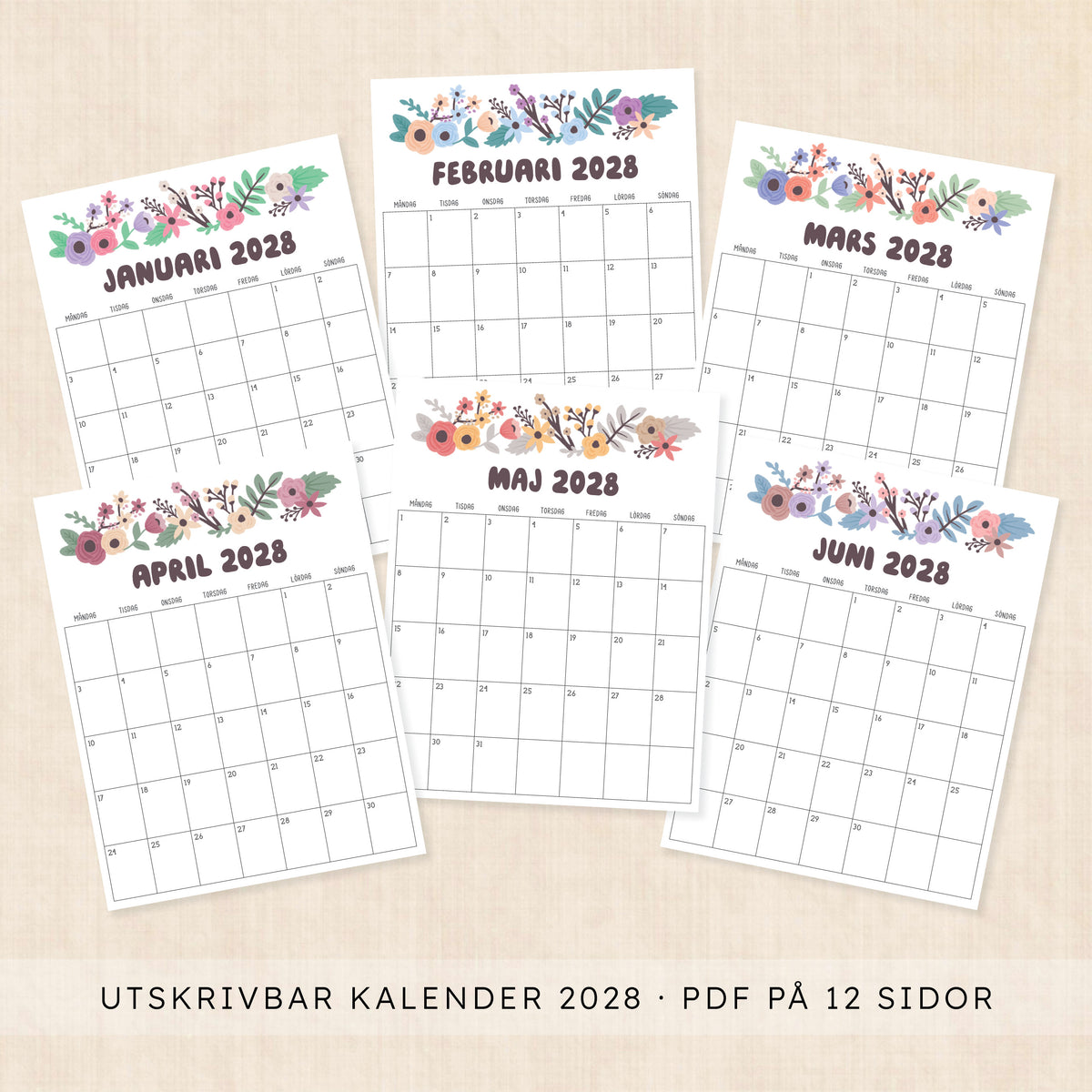 kalender 2028 att skriva ut