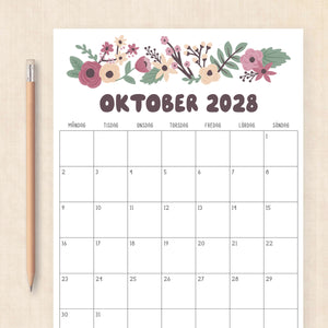 kalender 2028 att skriva ut