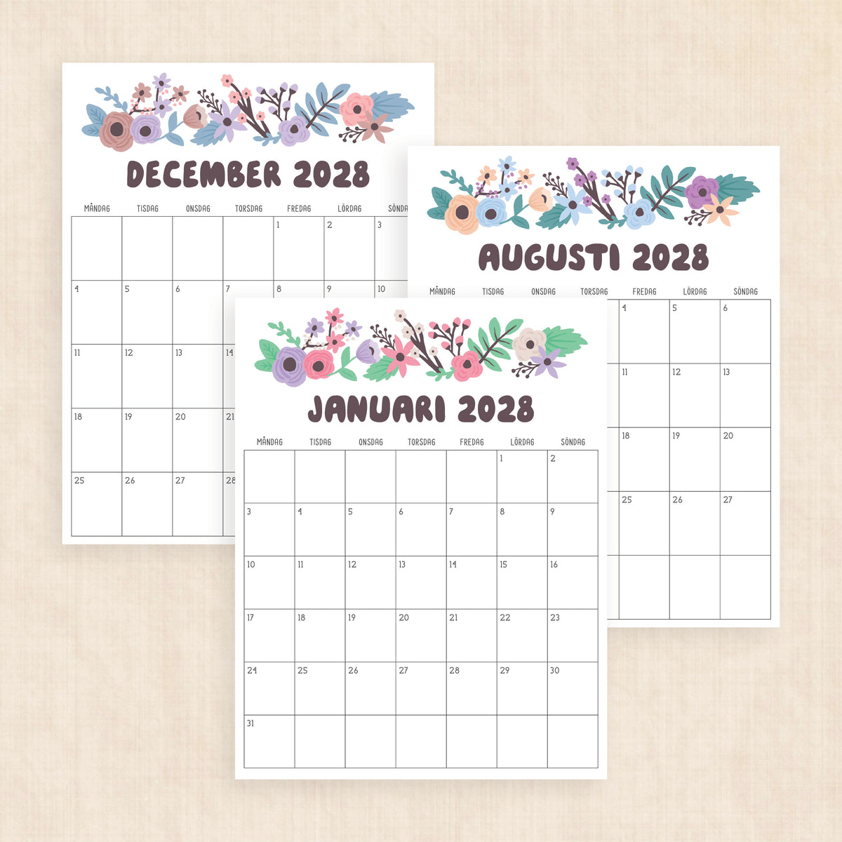 kalender 2028 att skriva ut
