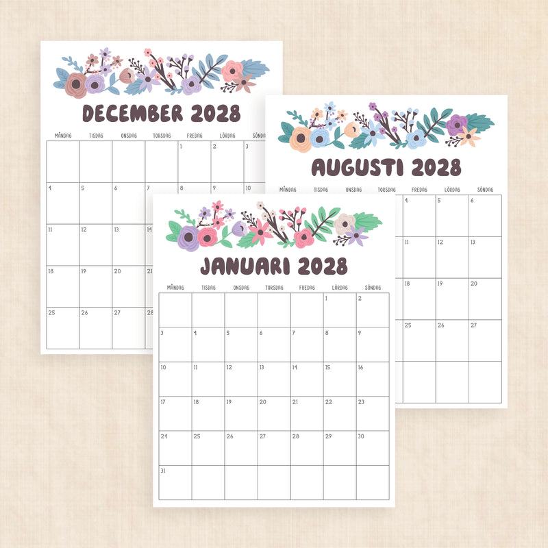 kalender 2028 att skriva ut