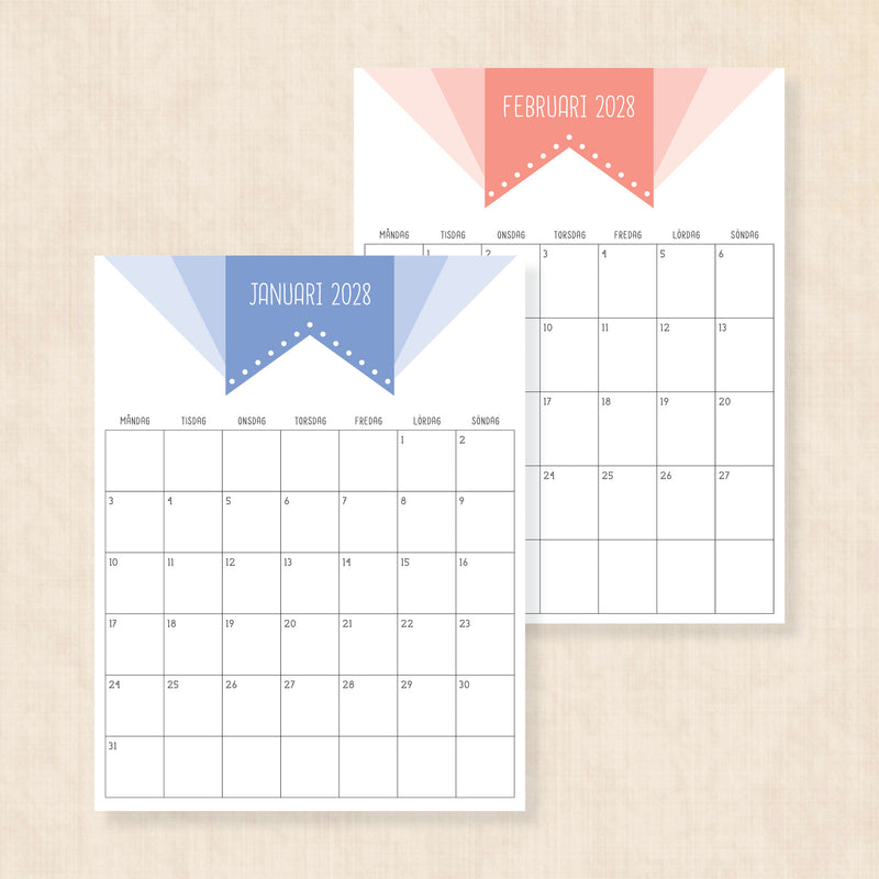 kalender 2028 att skriva ut