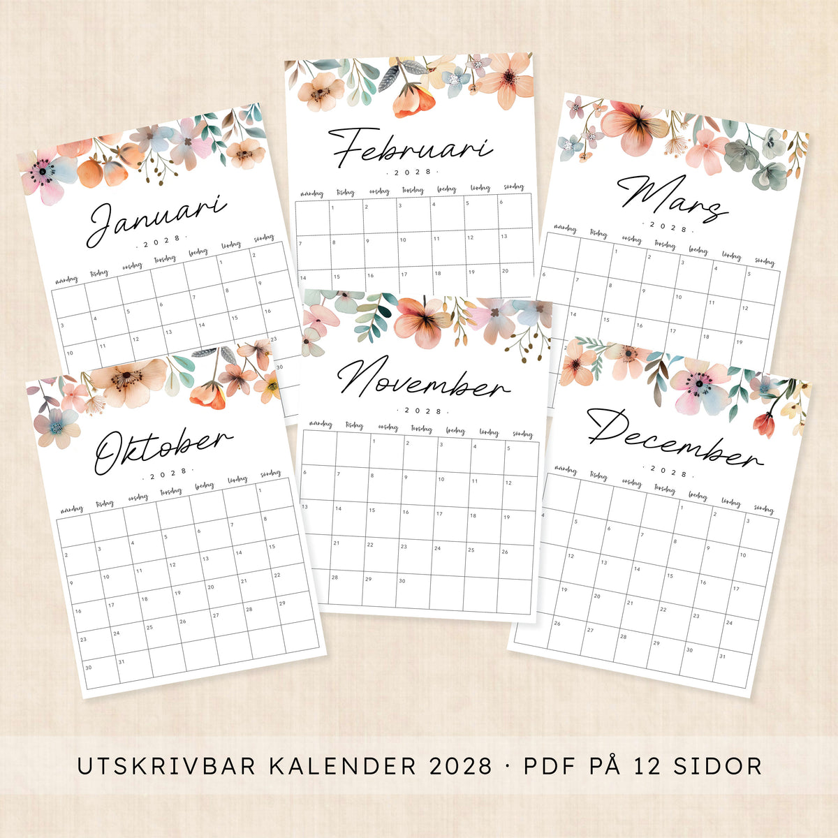 kalender 2028 att skriva ut