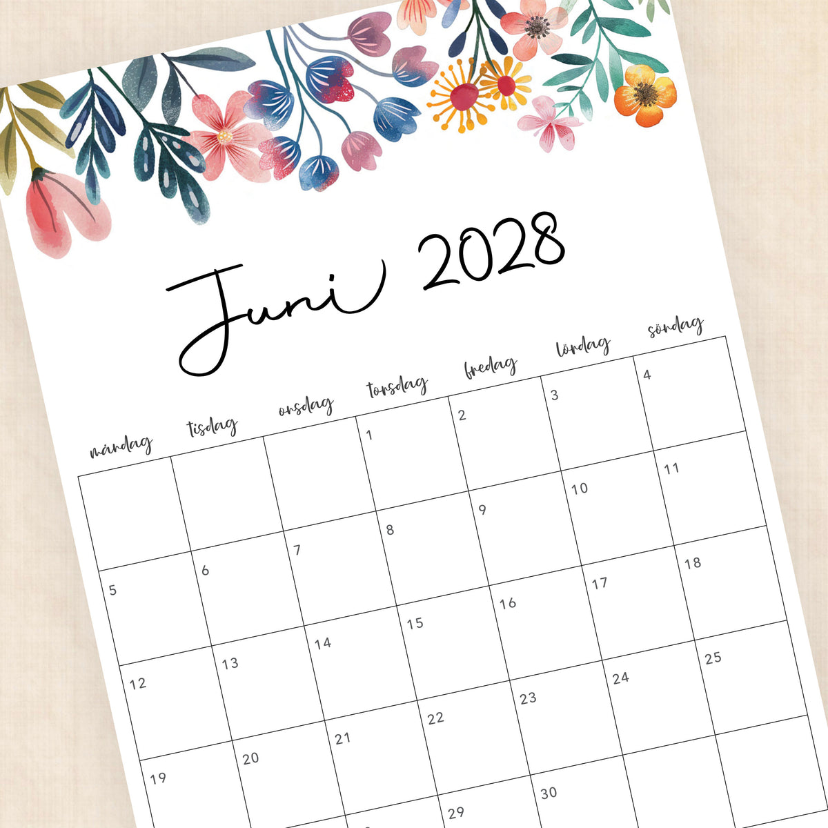 kalender 2028 att skriva ut