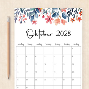 kalender 2028 att skriva ut