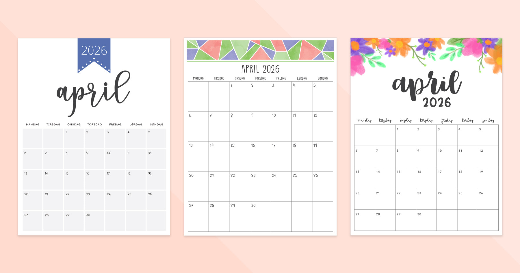 kalender dansk april 2026