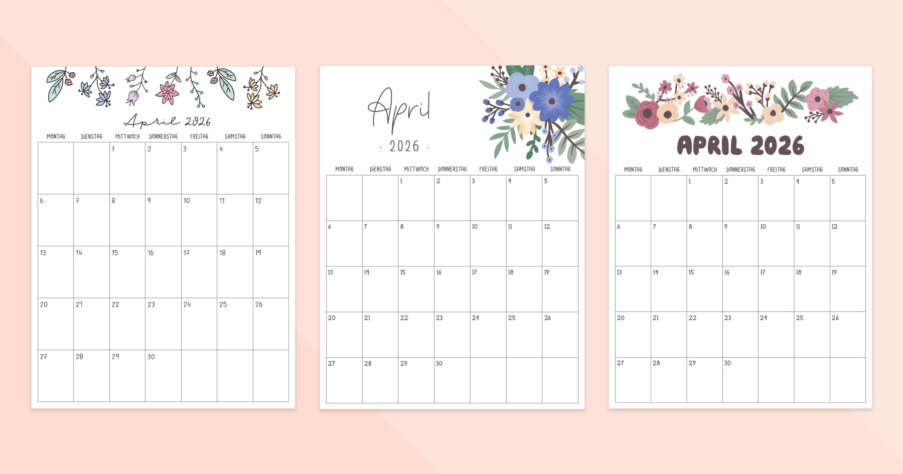 kalender april 2026 zum ausdrucken