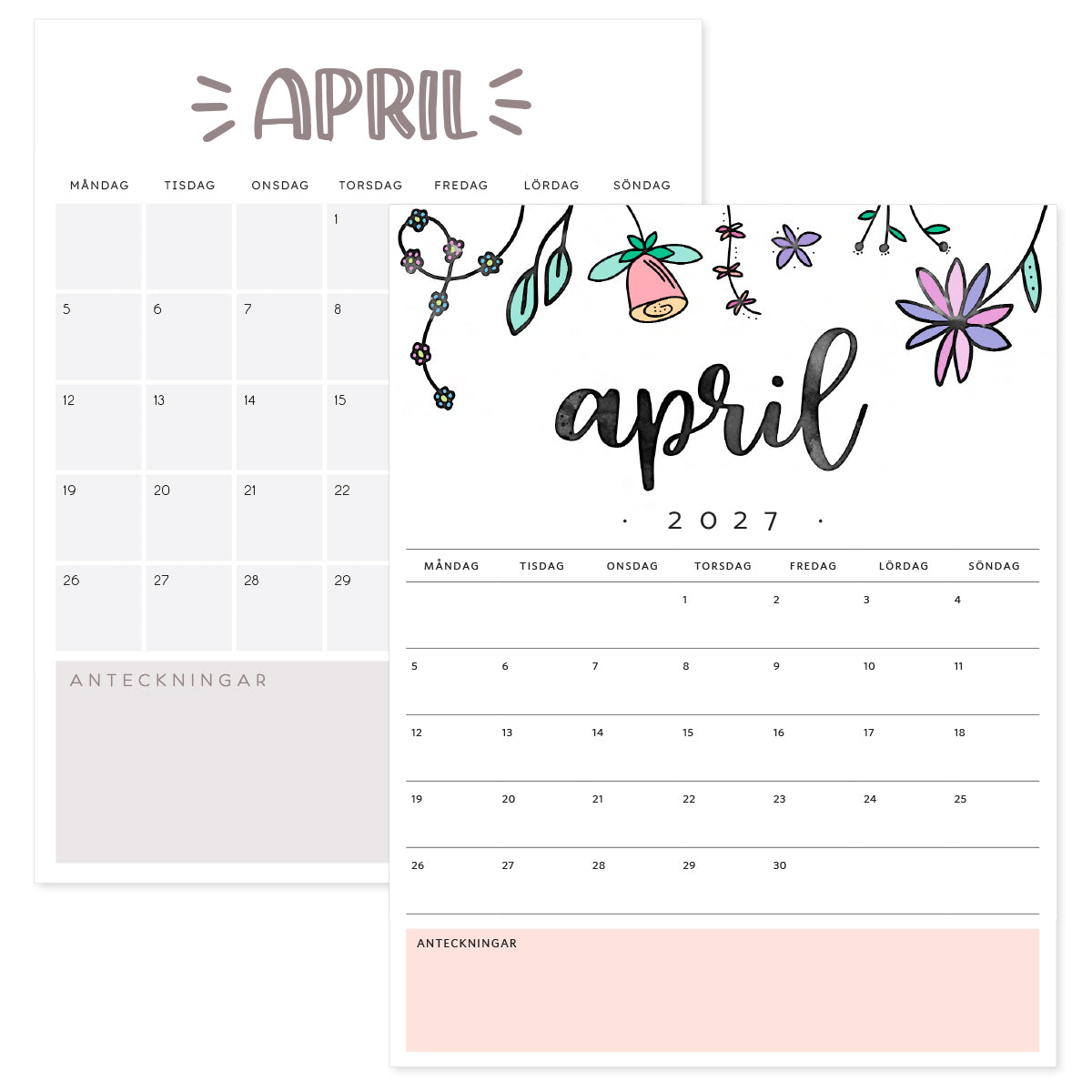 kalender april 2027