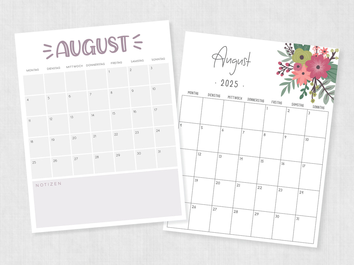 kalender august 2025