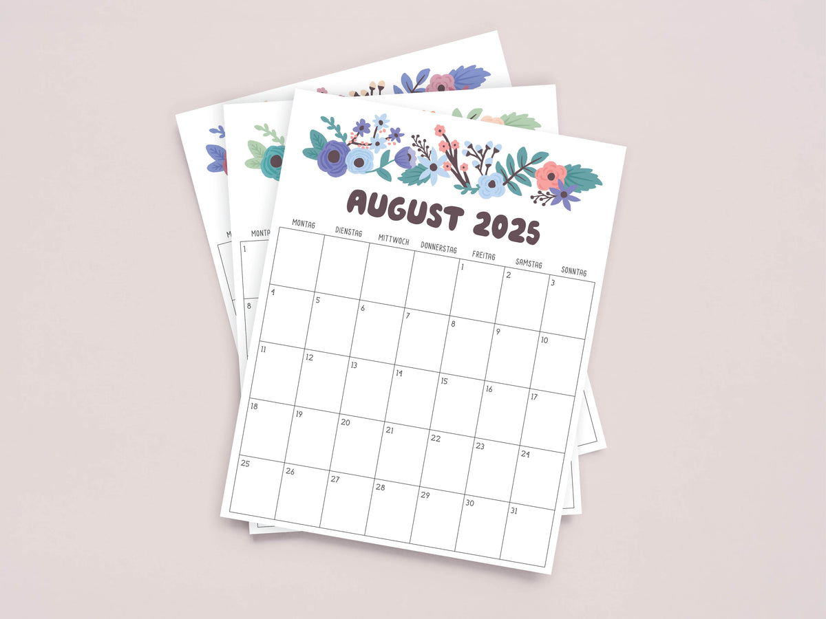 Kalender August 2025