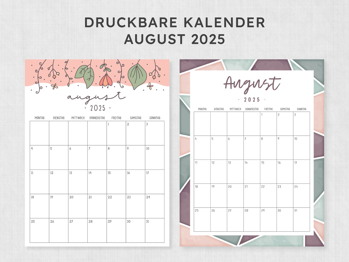 kalender august 2025