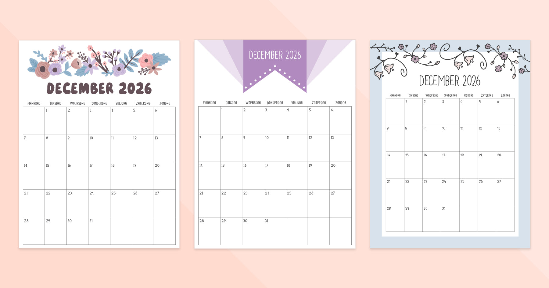 kalender december 2026 afdrukken