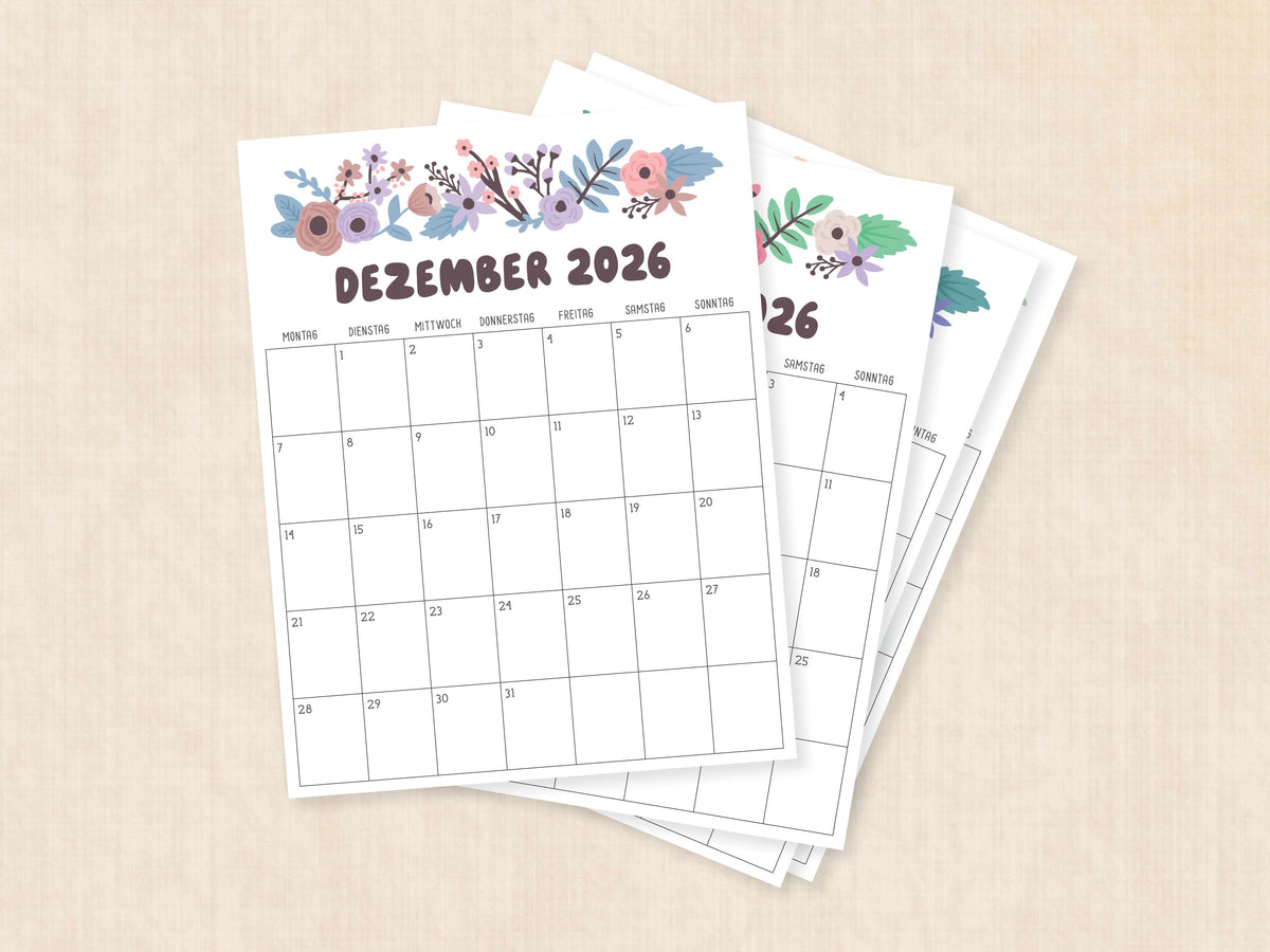 Kalender Dezember 2026
