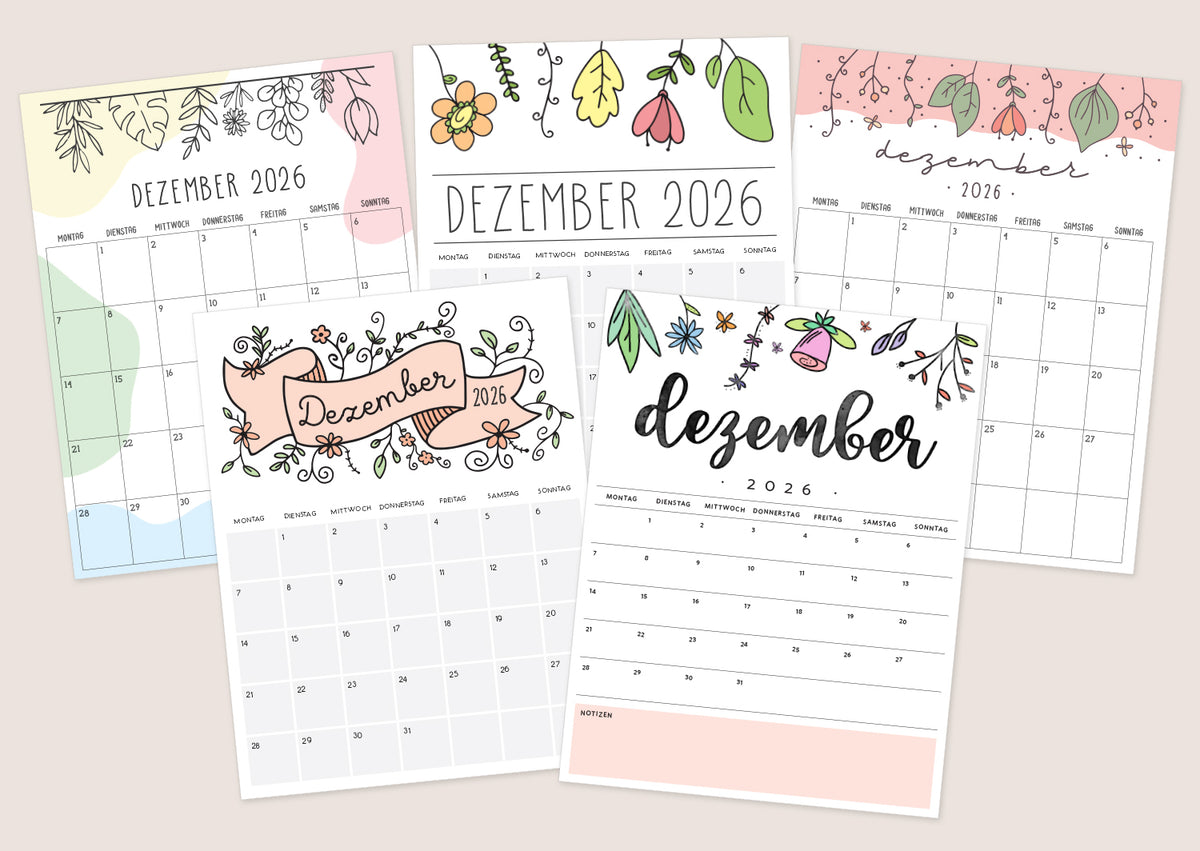 Kalender Dezember 2026