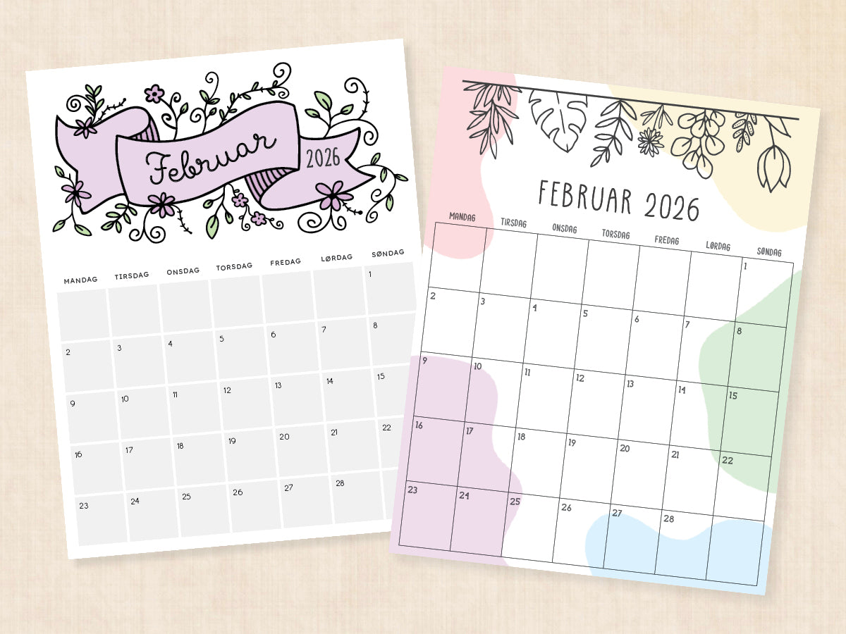 kalender februar 2026 pdf
