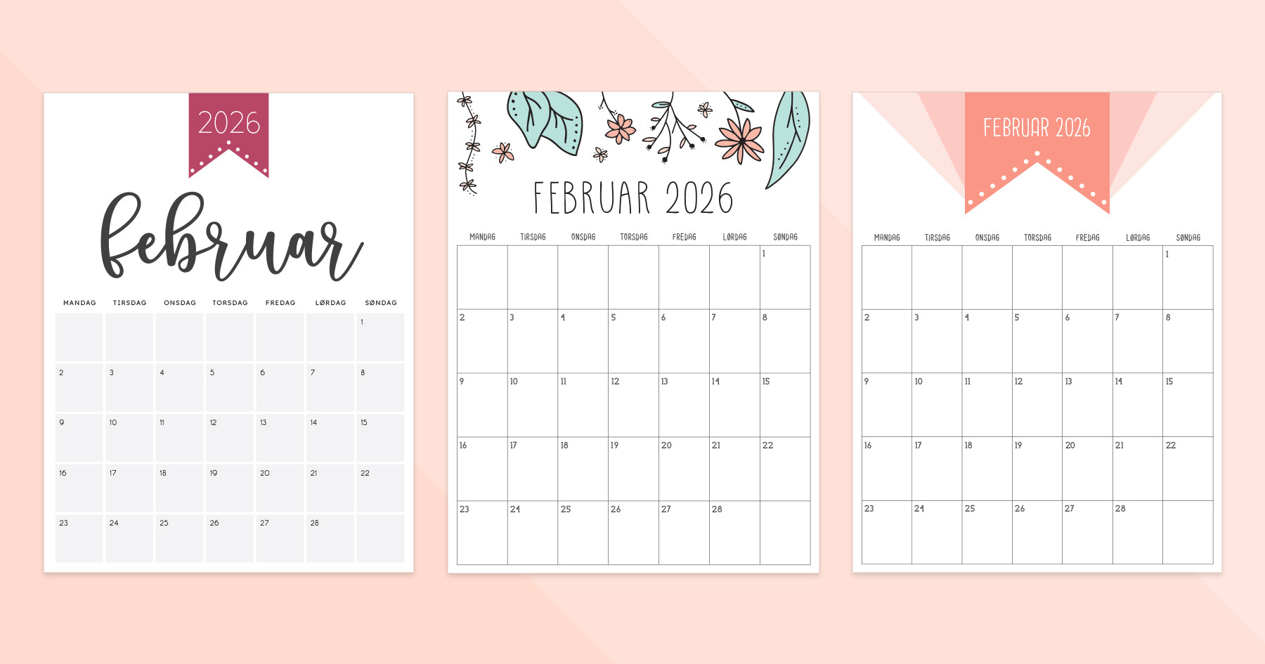 kalender dansk februar 2026