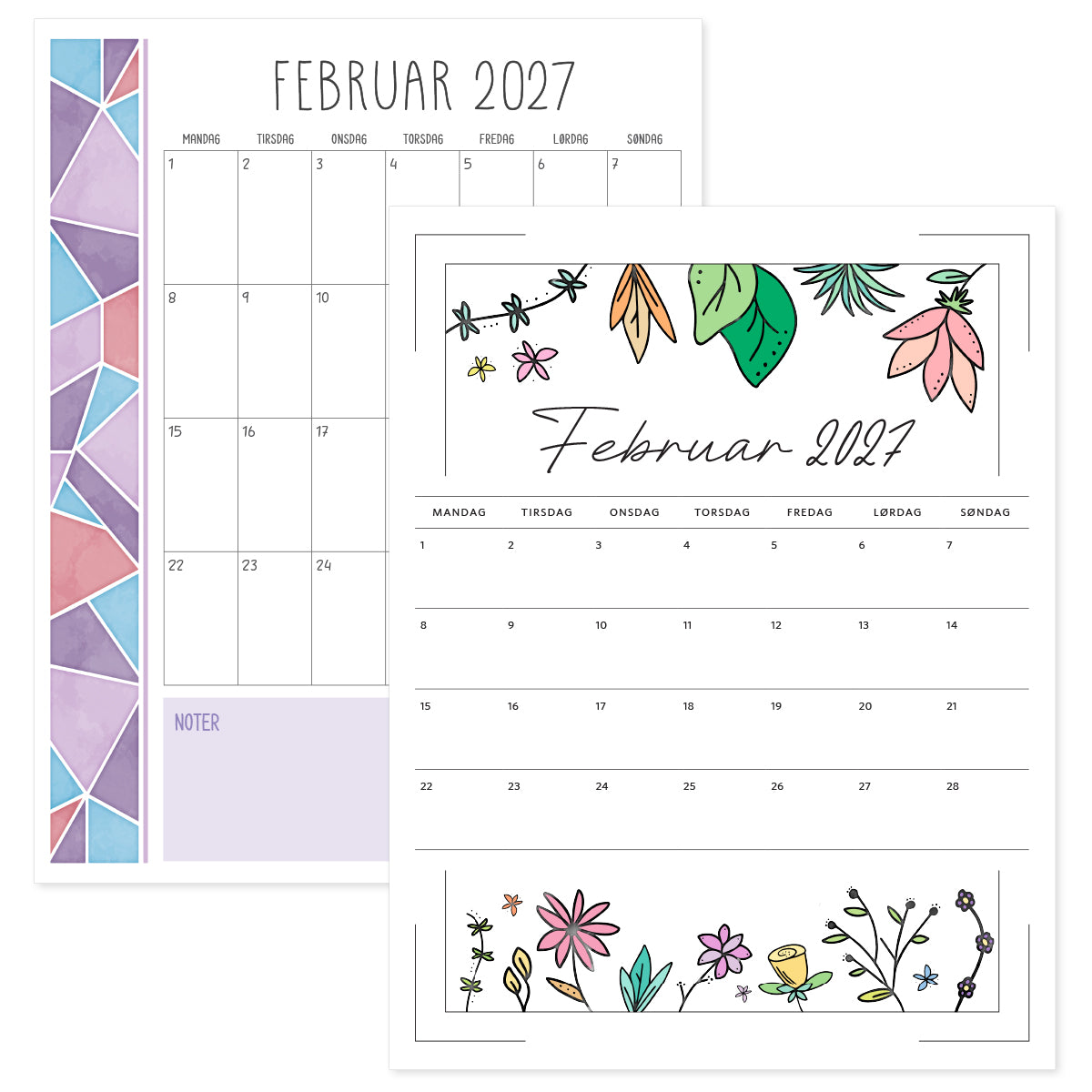kalender februar 2027
