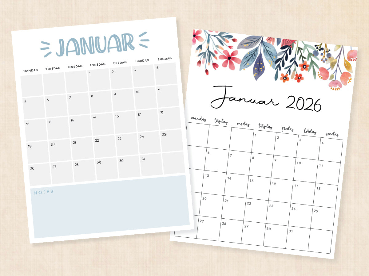 kalender januar 2026 pdf