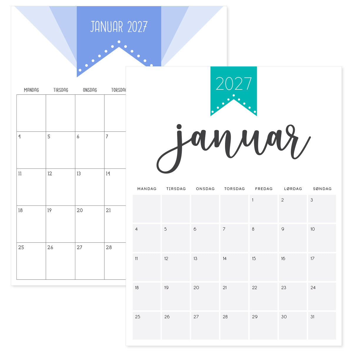 kalender januar 2027