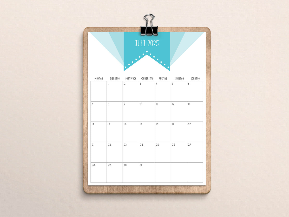 Kalender Juli 2025