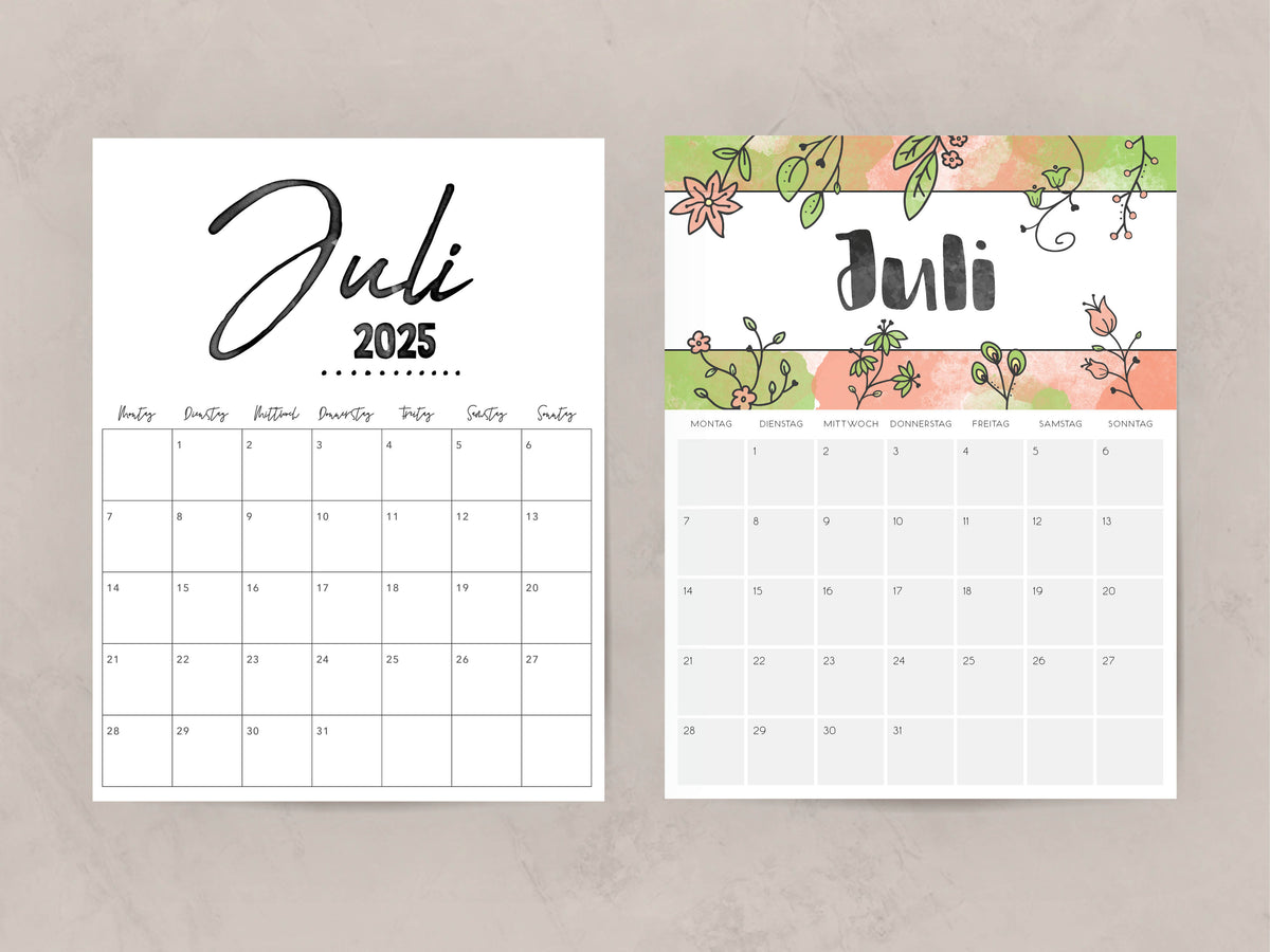 kalender juli 2025
