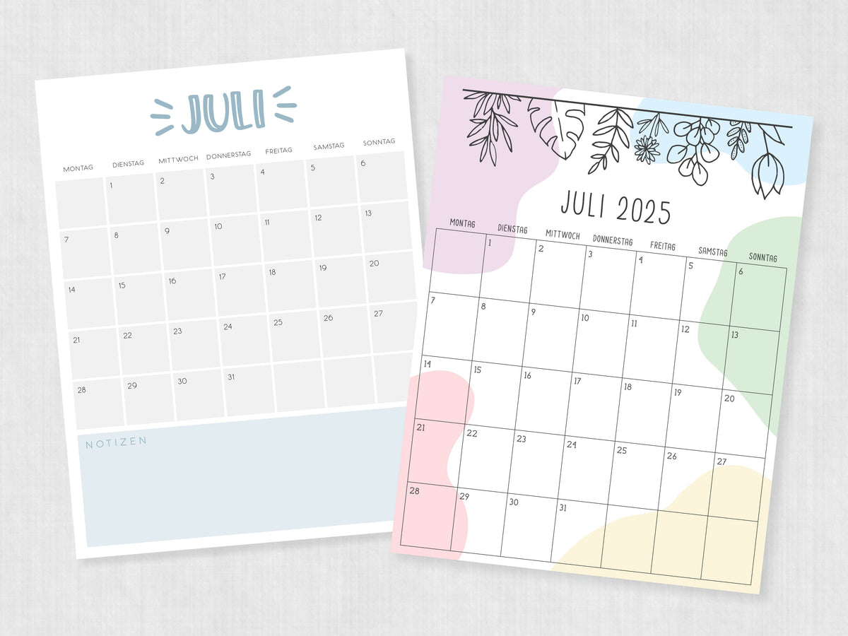 kalender juli 2025
