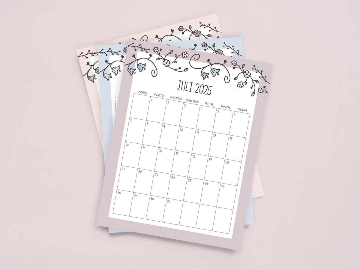 Kalender Juli 2025