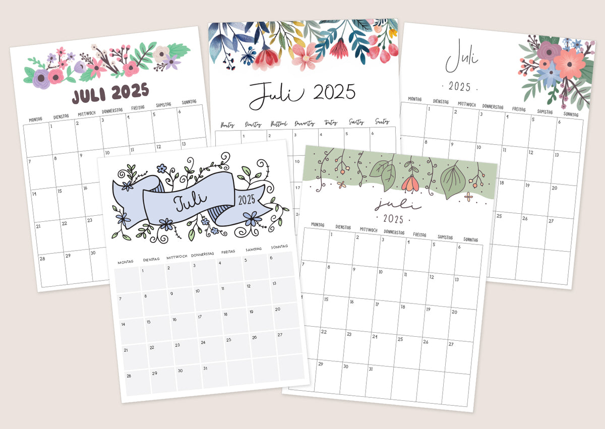 Kalender Juli 2025