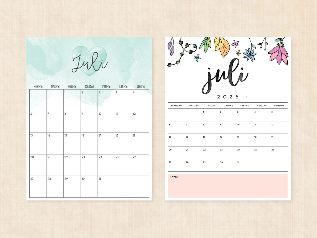 kalender juli 2026
