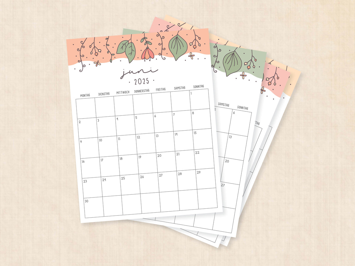 Kalender Juni 2025