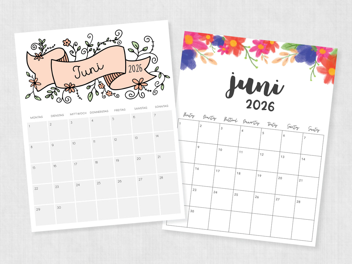 Kalender Juni 2026