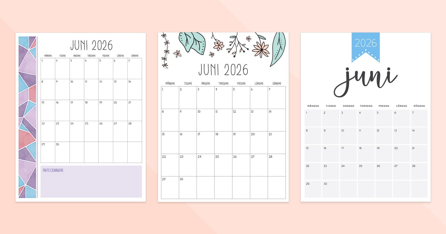 kalender juni 2026