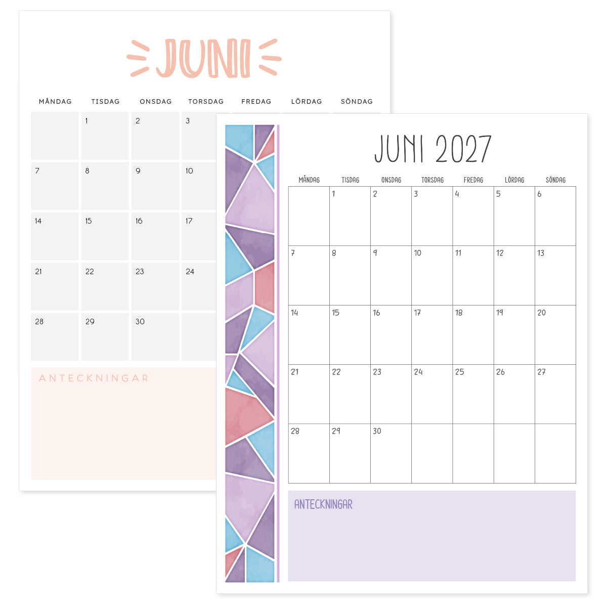 kalender juni 2027