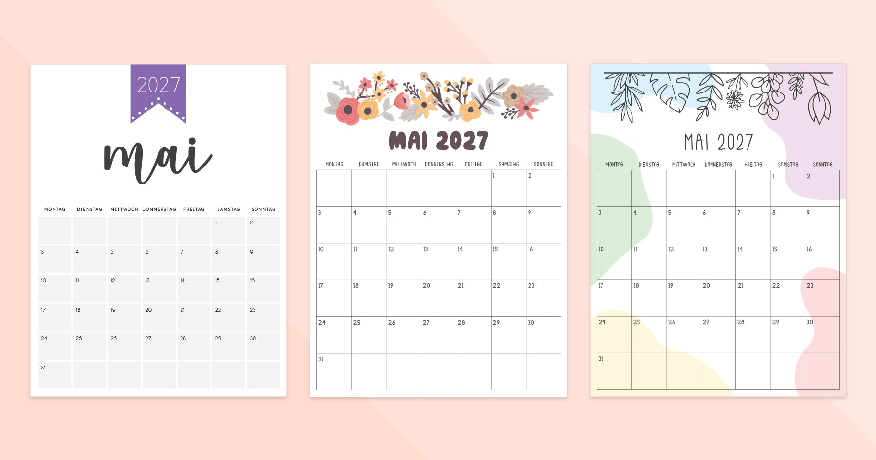 kalender mai 2027 zum ausdrucken