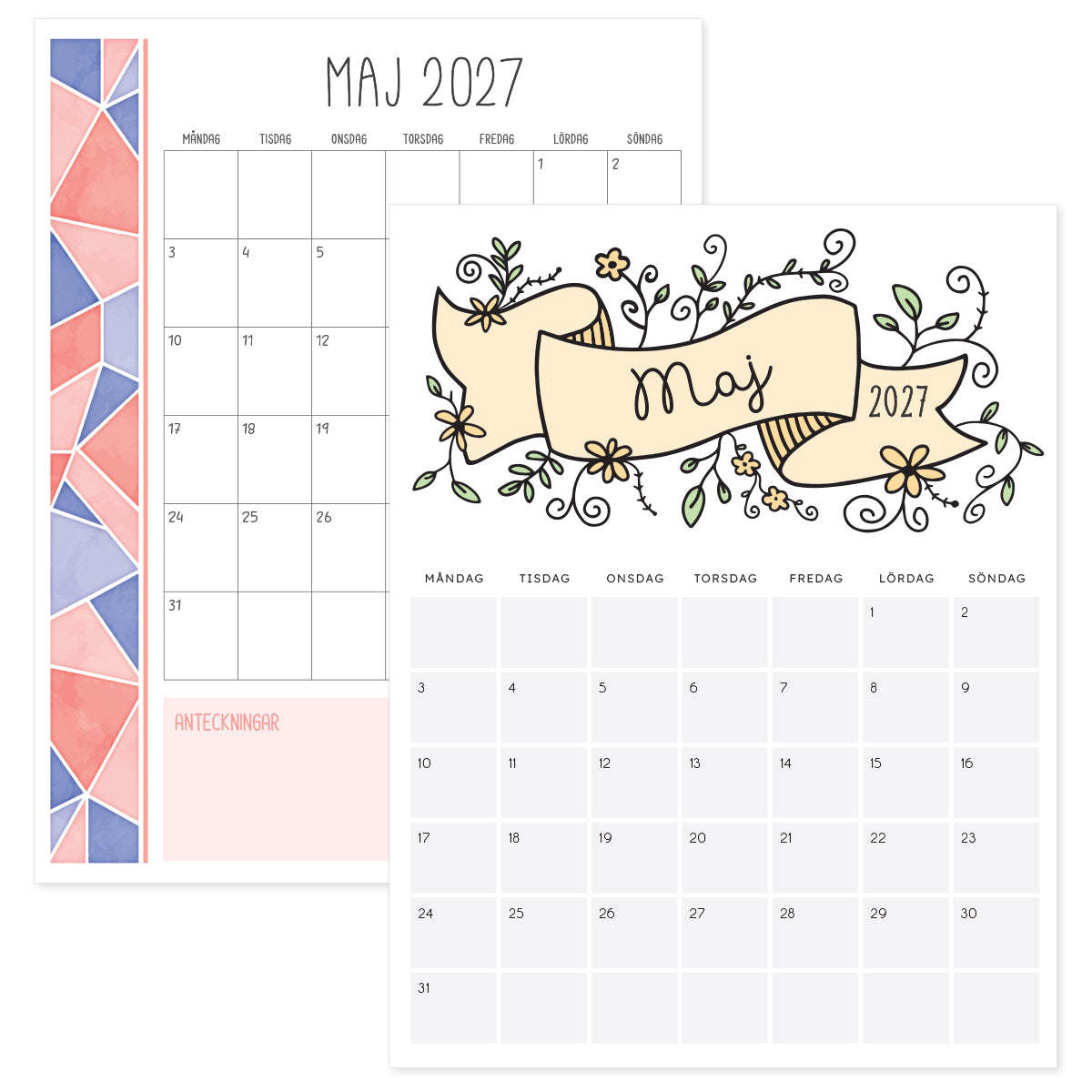 kalender maj 2027