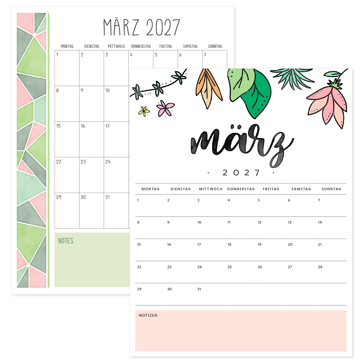 kalender märz 2027