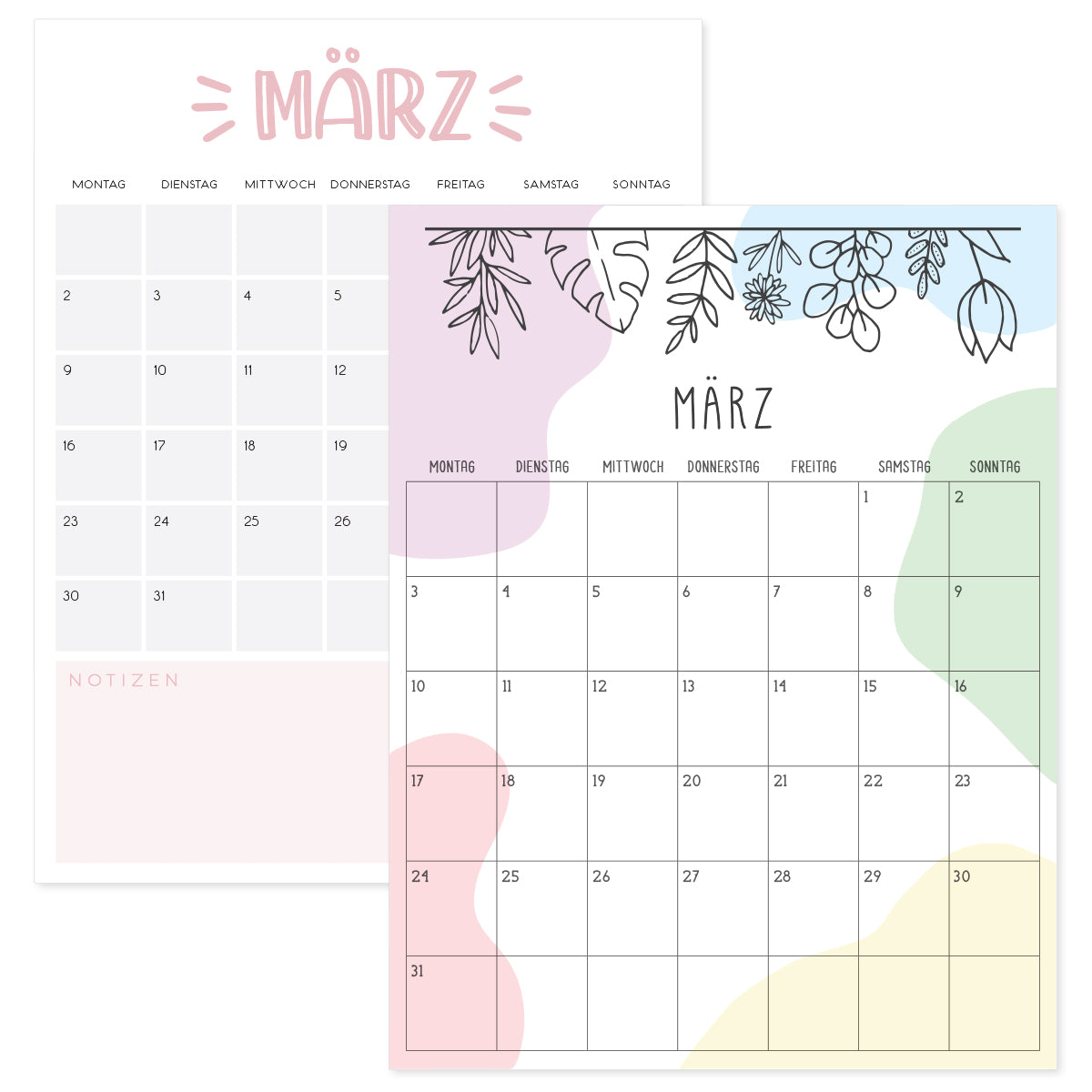 kalender märz