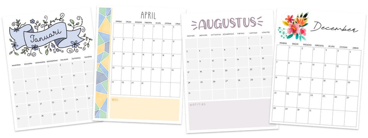 kalender printen
