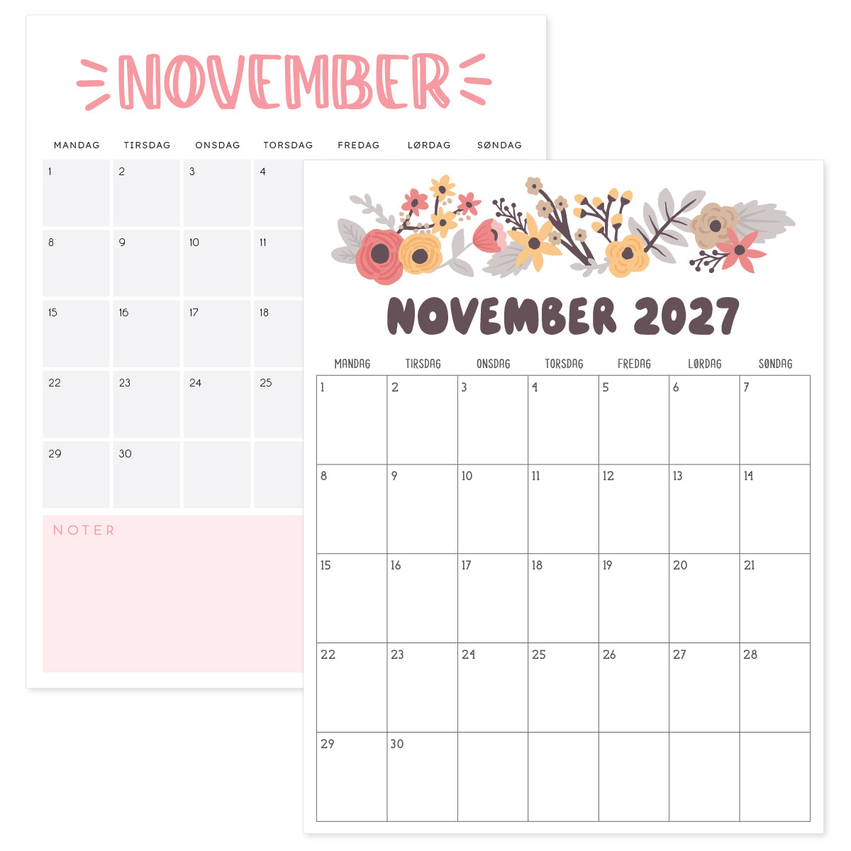 kalender november 2027