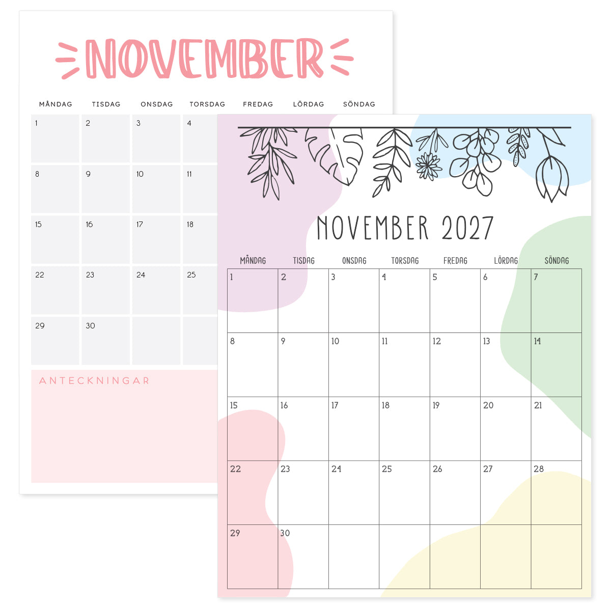 kalender november 2027