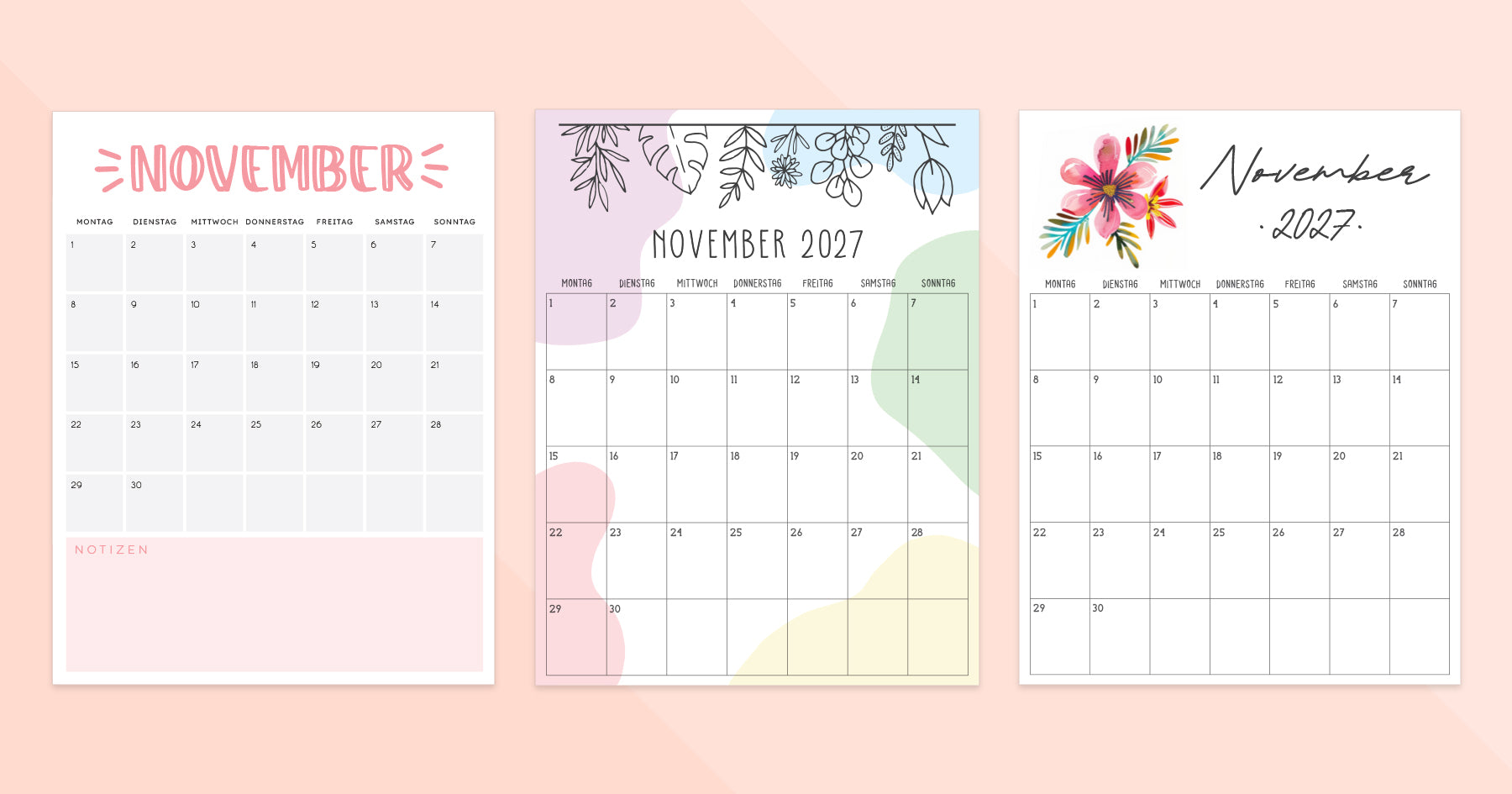 kalender november 2027 zum ausdrucken